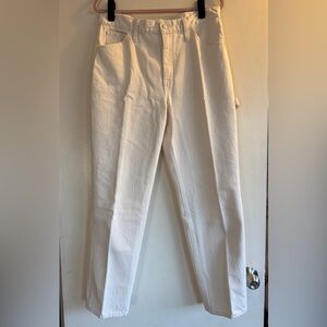 J. Crew Cream Straight Leg cargo Jeans